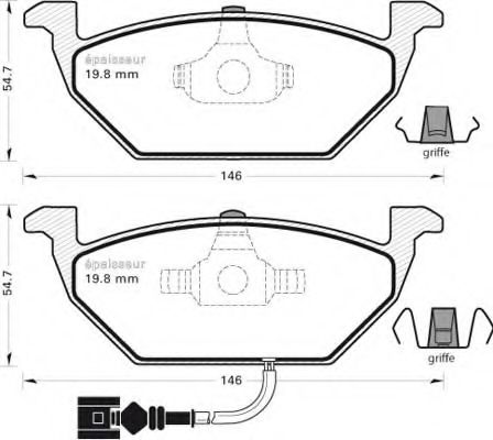 set placute frana,frana disc