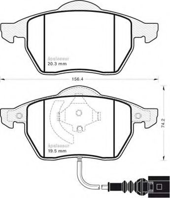 set placute frana,frana disc