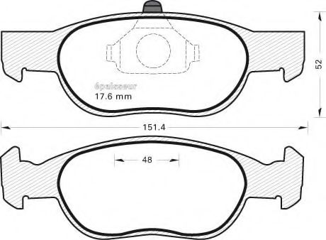 set placute frana,frana disc