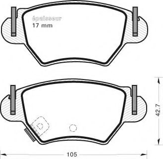 set placute frana,frana disc