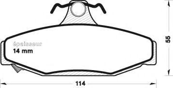 set placute frana,frana disc