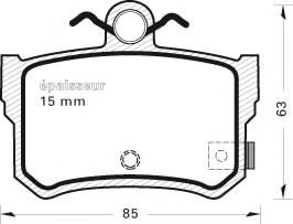 set placute frana,frana disc