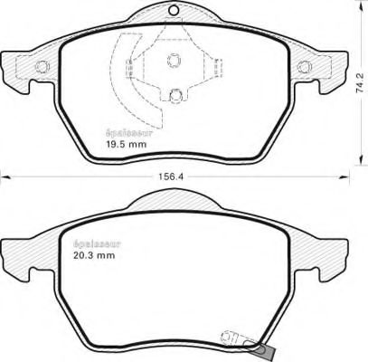 set placute frana,frana disc