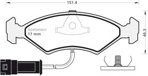 set placute frana,frana disc