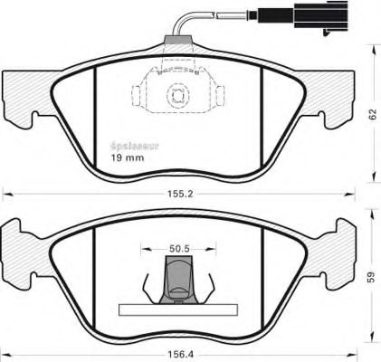 set placute frana,frana disc