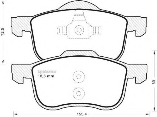 set placute frana,frana disc