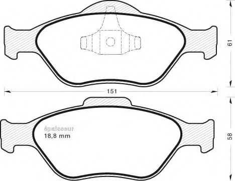 set placute frana,frana disc