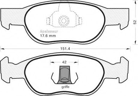 set placute frana,frana disc