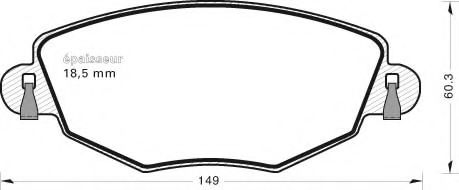 set placute frana,frana disc