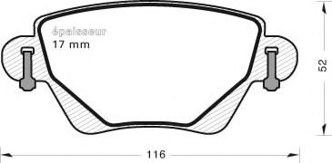 set placute frana,frana disc