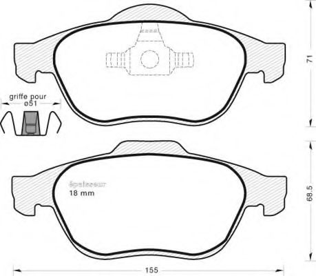 set placute frana,frana disc