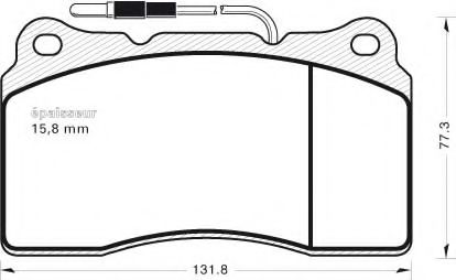 set placute frana,frana disc