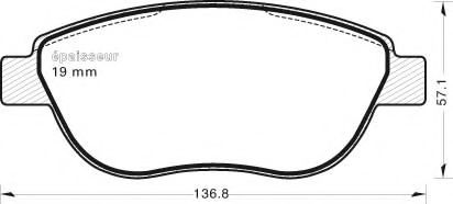 set placute frana,frana disc