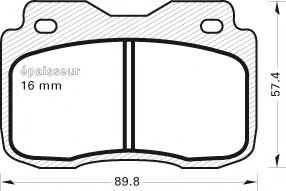 set placute frana,frana disc