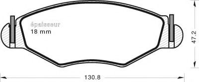 set placute frana,frana disc