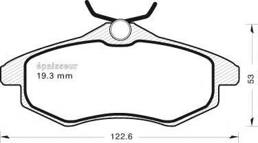 set placute frana,frana disc