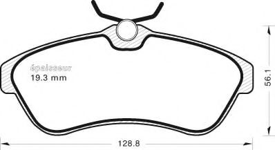 set placute frana,frana disc