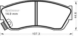 set placute frana,frana disc