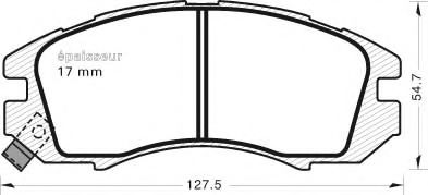 set placute frana,frana disc