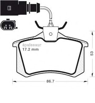 set placute frana,frana disc