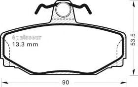 set placute frana,frana disc