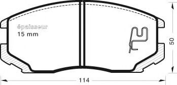 set placute frana,frana disc