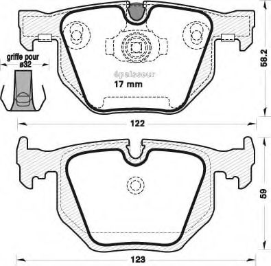 set placute frana,frana disc