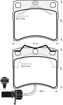 set placute frana,frana disc