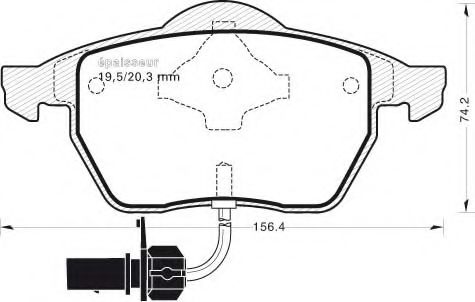 set placute frana,frana disc