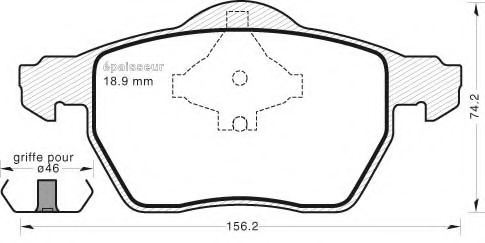 set placute frana,frana disc