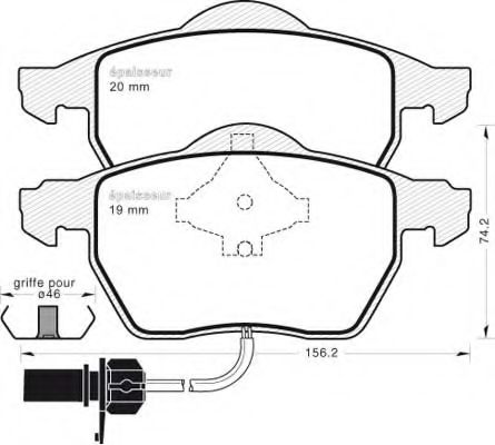 set placute frana,frana disc