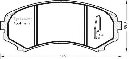 set placute frana,frana disc