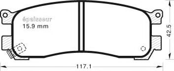 set placute frana,frana disc