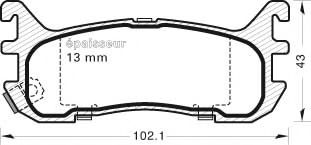 set placute frana,frana disc