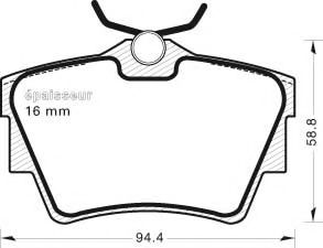 set placute frana,frana disc