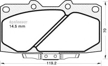 set placute frana,frana disc