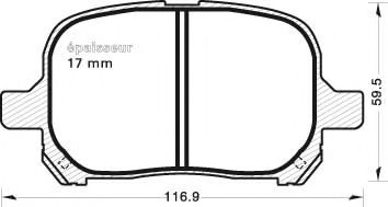 set placute frana,frana disc