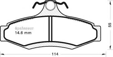 set placute frana,frana disc