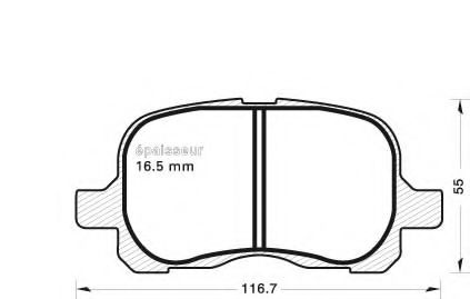 set placute frana,frana disc