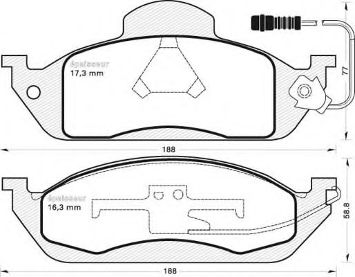 set placute frana,frana disc