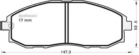 set placute frana,frana disc