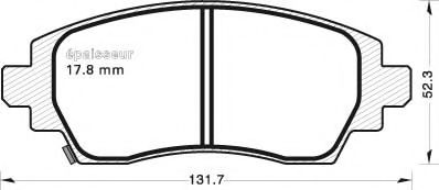 set placute frana,frana disc