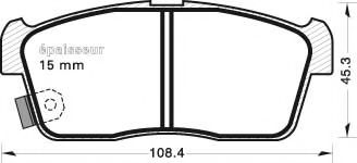 set placute frana,frana disc