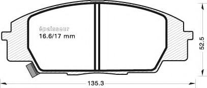 set placute frana,frana disc