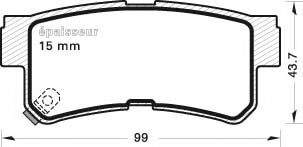 set placute frana,frana disc