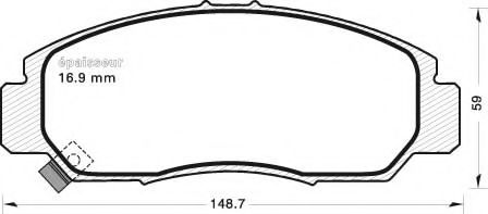 set placute frana,frana disc