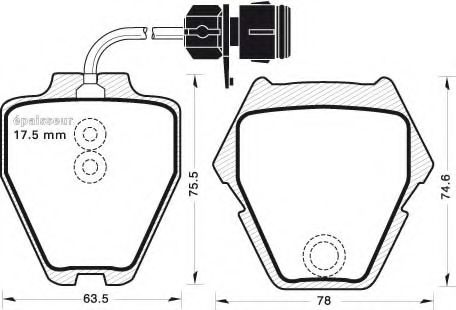 set placute frana,frana disc