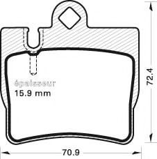 set placute frana,frana disc