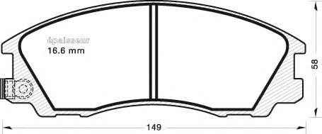 set placute frana,frana disc