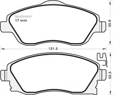 set placute frana,frana disc